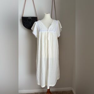 Vintage Barbizon Pale Yellow Chiffon Sheer Nightgown, Size Large